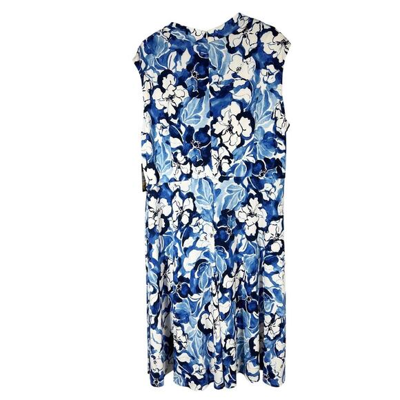 Jessica Howard Tonal Floral Jersey Surplice Dress Size 22W - Picture 3 of 10